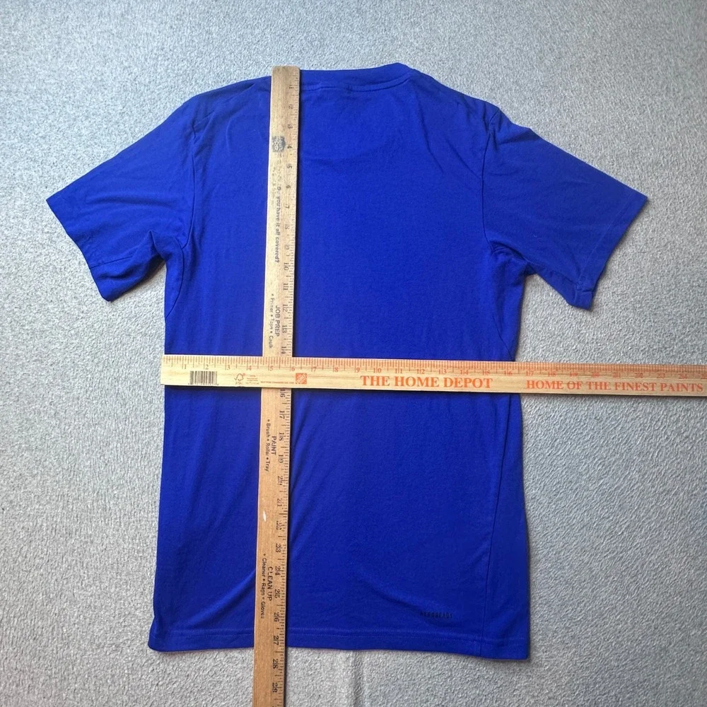 Adidas T-Shirt Mens XS Blue Aeroready Training Short Sleeve Crewneck Logo Tee